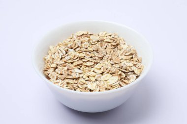 Organik yulaf ezmesi, vegan ürün konsepti..