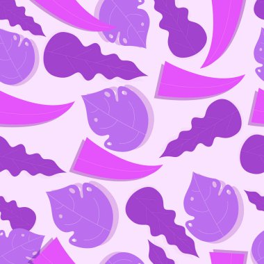 Sosyal medya şablonu için çiçekler, yapraklar ve yaprak desen tasarımı 