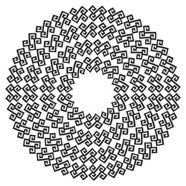 Sosyal medya şablonu için soyut geometri Yunanca anahtar desen tasarımı 