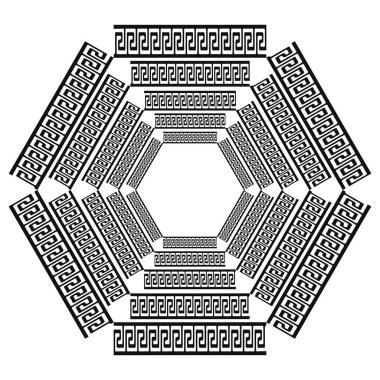 Soyut geometri Yunanca anahtar desen tasarımı 