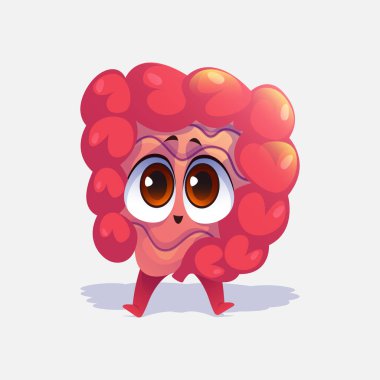 Sosyal medya pazarlaması için insan organları çizgi film karakteri tasarımı 