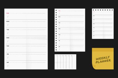 Her yıl, sosyal medya ve bir sonraki projeleriniz için aylık planlayıcı tasarımı