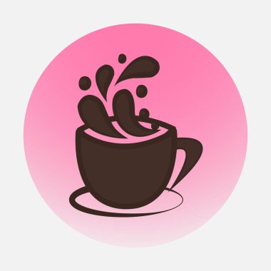 Kafe kafe logosu tasarımı ve sembolleri sanat