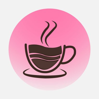 Kafe kafe logosu tasarımı ve sembolleri sanat