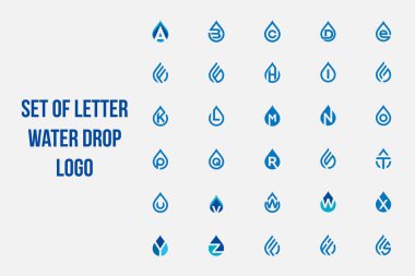 harf su damlası logo simgesi tasarımı