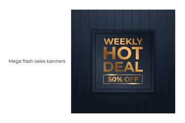 Mega flash satış pankartları tasarımı