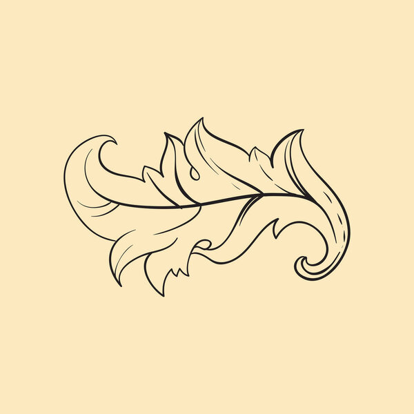 Цветочная иллюстрация Acanthus для социальных сетей 