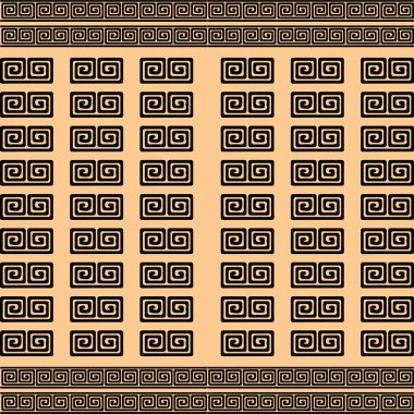 Sosyal Medya Şablonu ve bir sonraki projeniz için Soyut Geometrik Yunan Anahtar Deseni Tasarımı