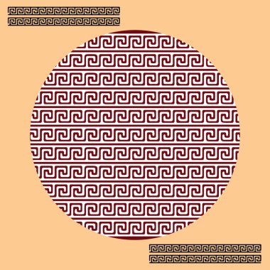 Sosyal Medya Şablonu ve bir sonraki projeniz için Soyut Geometrik Yunan Anahtar Deseni Tasarımı