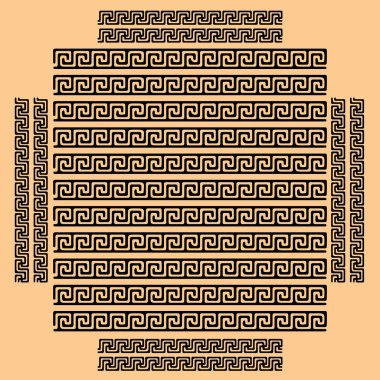 Sosyal Medya Şablonu ve bir sonraki projeniz için Soyut Geometrik Yunan Anahtar Deseni Tasarımı