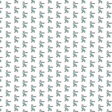 Sosyal medya şablon arka planı ve kutu paketleme için maraton simgesi tasarımı