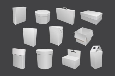 Sosyal medya pazarlaması ve projeleriniz için kutu paketleme illüstrasyonu