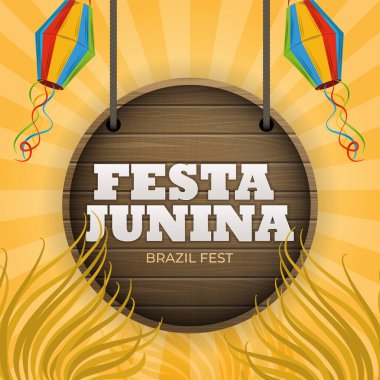 Instagram Gönderi Kaynağı için festas juninas Social Media Şablonu