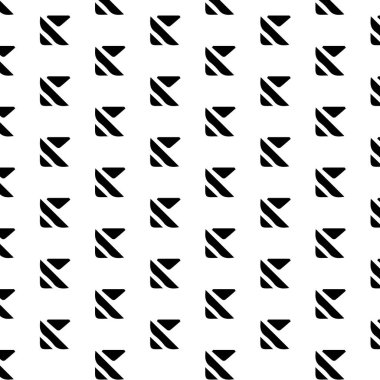 Sosyal ortam şablonu için K Harfi desen tasarımı