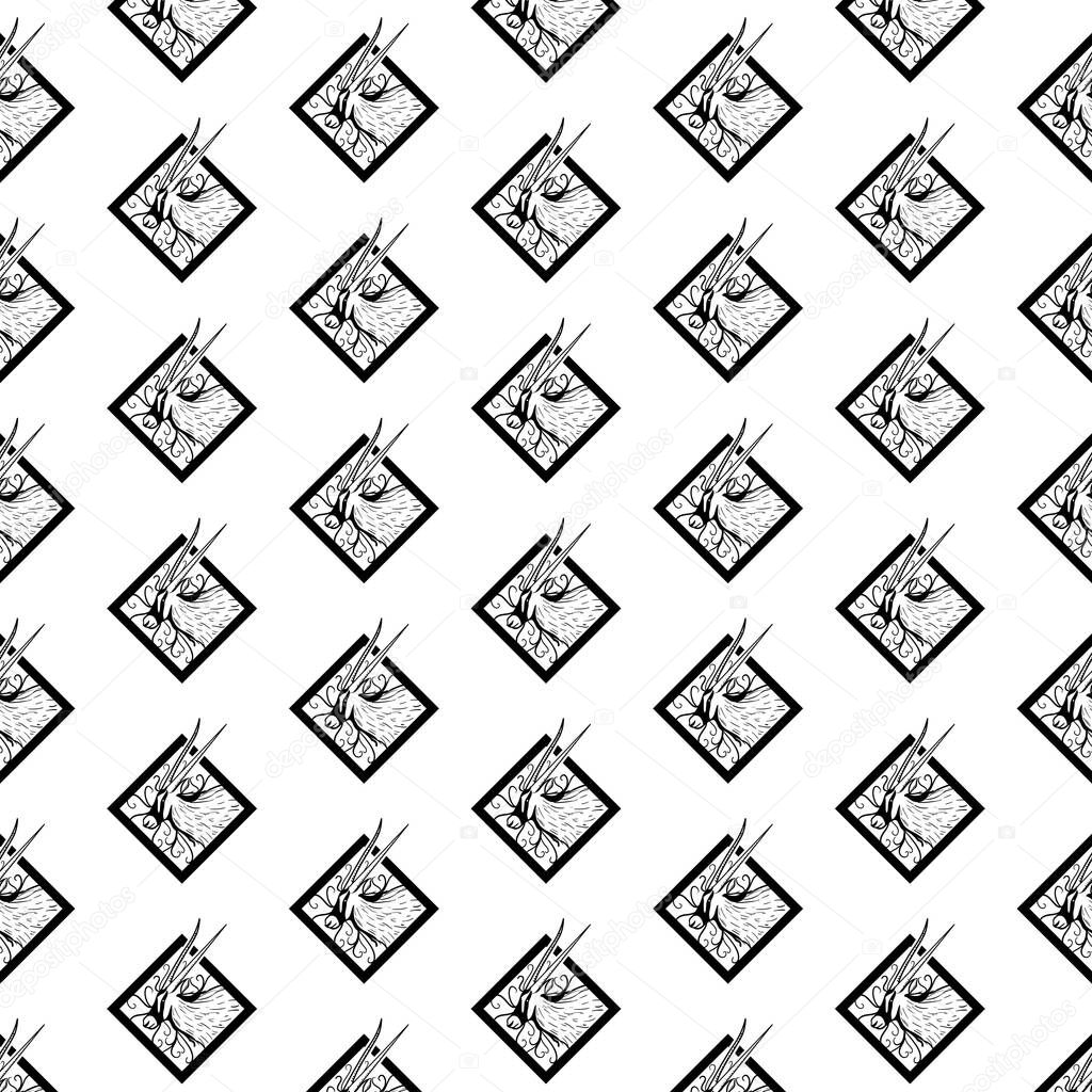 Oryx logo design with pattern background for social media template