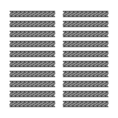 Sosyal Medya Şablonu ve bir sonraki projeniz için Soyut Geometrik Yunan Anahtar Deseni Tasarımı