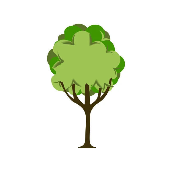 Stylized green tree — Stock Vector