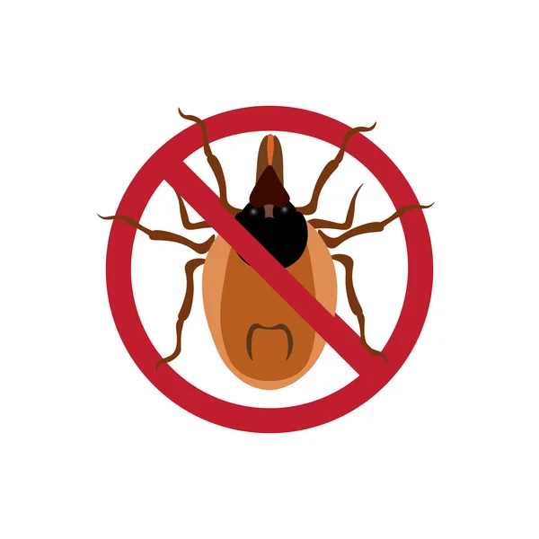 Símbolo parasita sinal de alerta. Uma aranha mite. Mite vermelho. Alergia a morangos. Epidemia. Mite parasitas. —  Vetores de Stock