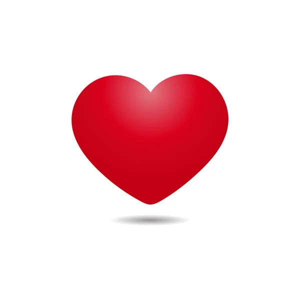 Einfaches rotes Herz — Stockvektor