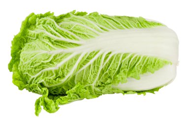 İzole edilmiş bir arka planda Çin lahanası.