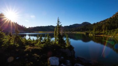 Zaman aşımı. Güzel Buzul Gölü Manzarası