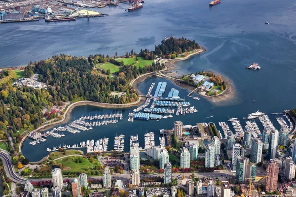 Vista aérea de la ciudad de Vancouver — Foto de Stock