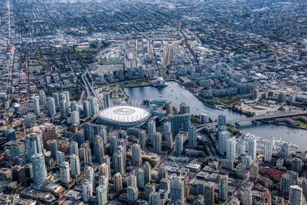 Vista aérea de la ciudad de Vancouver — Foto de Stock