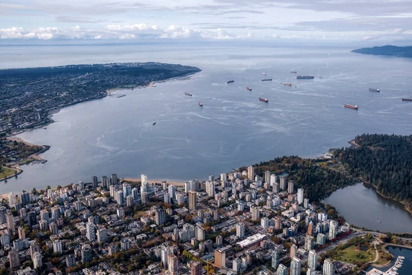 Letecký pohled na Vancouver City — Stock fotografie