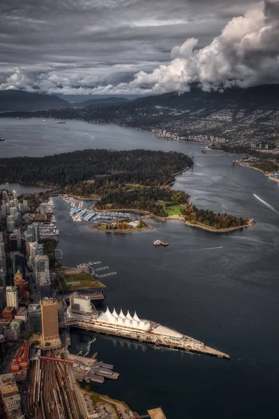 Вид с воздуха на город Ванкувер — стоковое фото