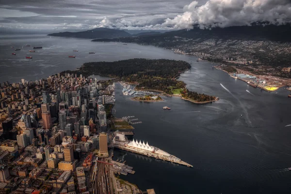 Luchtfoto van Vancouver City — Stockfoto