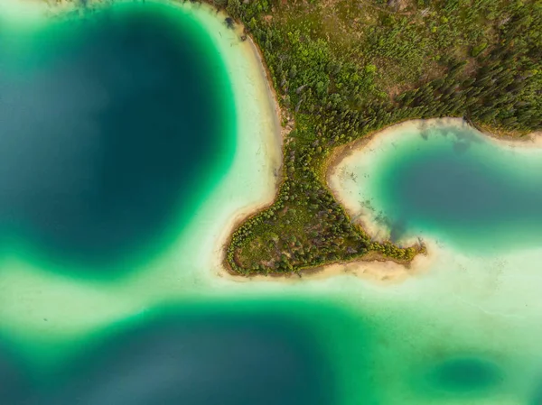 Letecký pohled na kanadskou přírodní krajinu — Stock fotografie