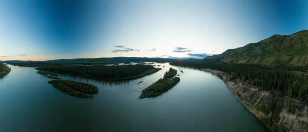 Widok z lotu ptaka na Yukon, Kanada — Zdjęcie stockowe