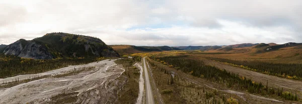 Letecký pohled na Yukon, Kanada — Stock fotografie