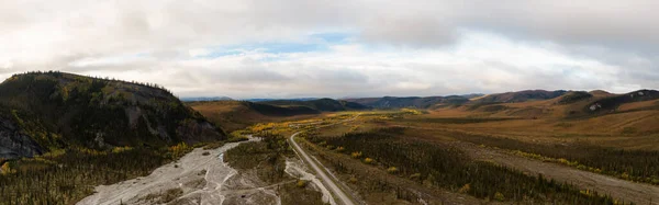 Widok z lotu ptaka na Yukon, Kanada — Zdjęcie stockowe