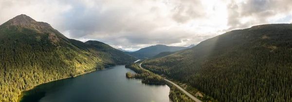 Letecký pohled na Yukon, Kanada — Stock fotografie