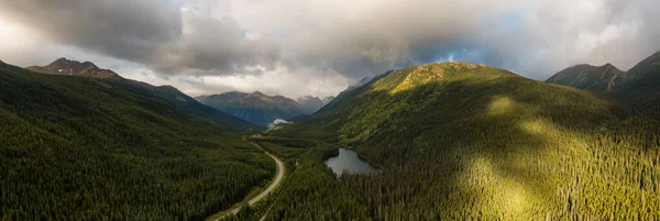 Letecký pohled na Yukon, Kanada — Stock fotografie