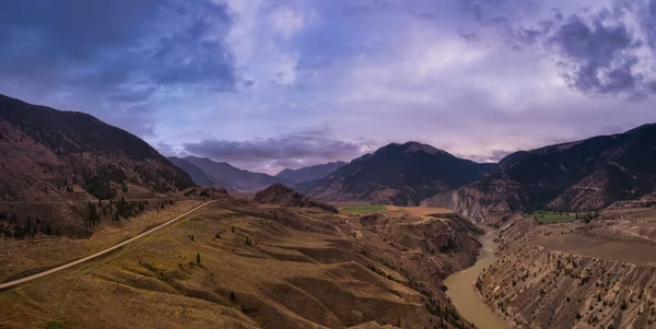 Vadideki Hava Panoramik Otoyolu Görüntüsü