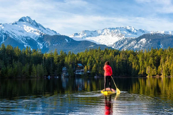 Abenteuerliche Paddeltour auf Levette Lak — Stockfoto