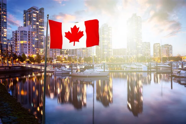 Bandeira Nacional Canadense — Fotografia de Stock