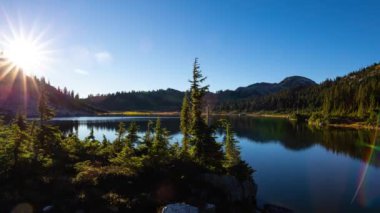 Zaman aşımı. Güzel Buzul Gölü Manzarası
