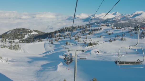 Whistler Skigebiet, British Columbia, Kanada. — Stockvideo