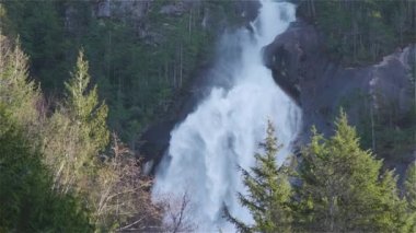Shannon Şelalesi manzarası ve kanyondan akan su