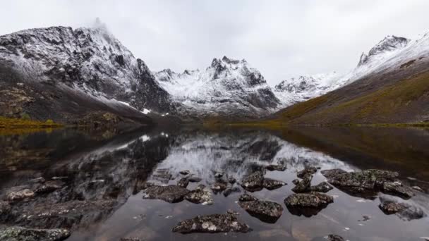 Jezioro Grizzly w Parku Terytorialnym Tombstone, Yukon, Kanada. — Wideo stockowe