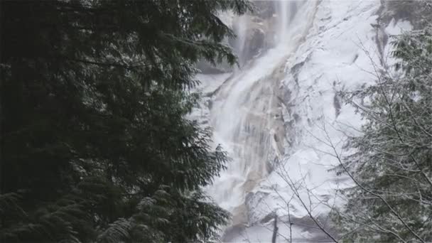 Vista de Shannon Falls e água correndo pelo desfiladeiro — Vídeo de Stock