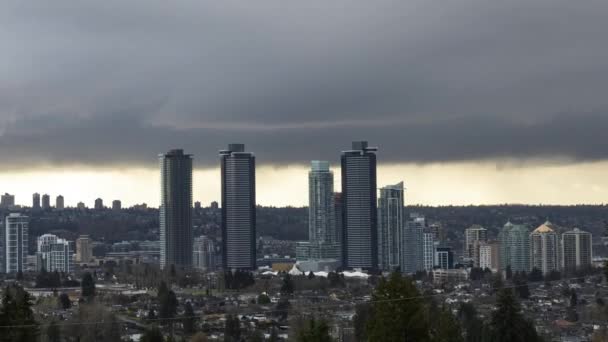 Time Lapse of Burnaby, Vancouver, Columbia Británica, Canadá. — Vídeo de stock