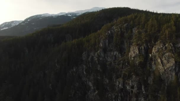 Vue Aérienne Du Beau Paysage Canadien De Montagne. — Video