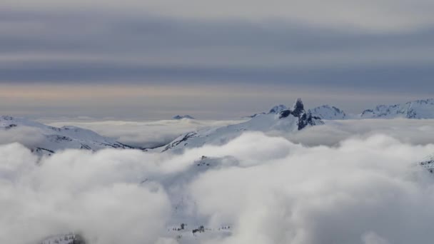 Piękny czas Lapse Widok Whistler Mountain i kanadyjski Krajobraz Przyrody — Wideo stockowe