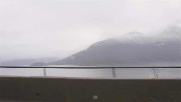 Vista de Howe Sound da famosa rota, Sea to Sky Highway — Vídeo de Stock