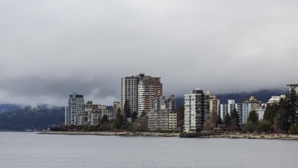 Time Lapse of a Modern City Buildings on the West Pacific Ocean Coast — Vídeo de stock