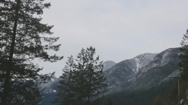Вид на канадский горный ландшафт — стоковое видео